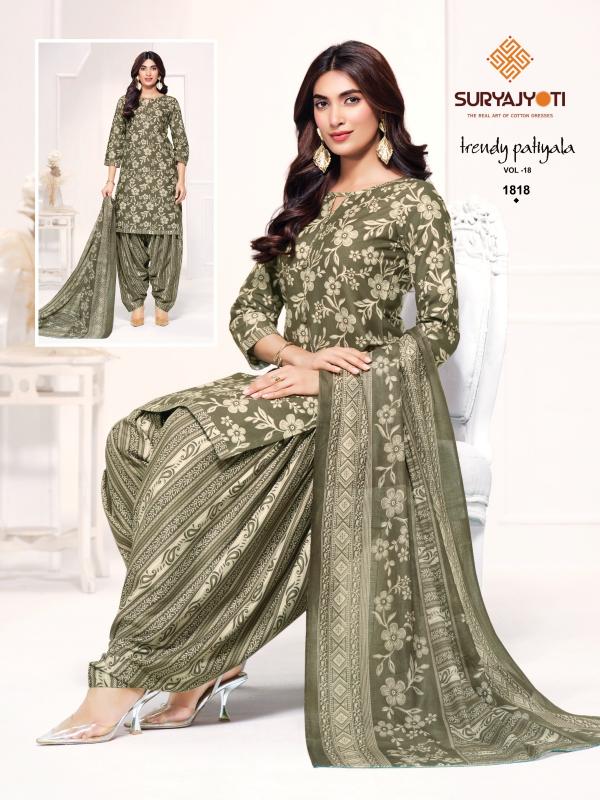 Suryajyoti trendy patiyala vol 18 batik dress material wholesale